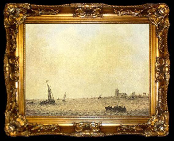 framed  GOYEN, Jan van View of Dordrecht from the Oude Maas sdg, ta009-2
